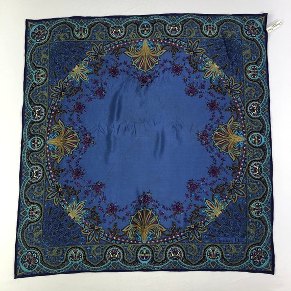 Vintage Christian Dior Silk Scarf Christian Dior … - image 2