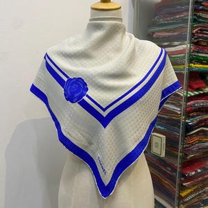 Vintage Chanel Silk Scarf , Chanel Silk Muffler, Vintage Chanel Shawl, Chanel Silk Neckerchief, Vintage Chanel Scarf, Chanel Paris Scarf