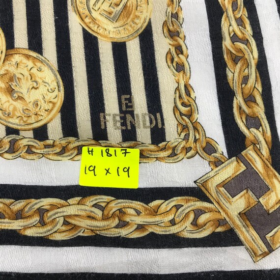 Vintage Fendi Handkerchief Fendi Neck Scarf Vintage Fendi Bandana Fendi Roma Scarf Fendi Pocket Square Vintage Fendi Head Scarf Etsy Ireland