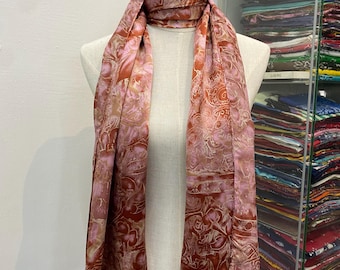 Vintage Floral Silk Scarf - WENSLI PHOENIX 25x25 In - Etsy
