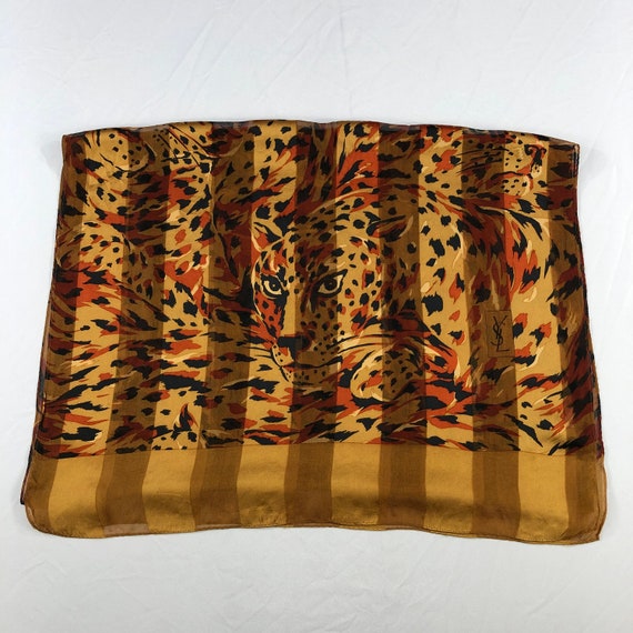 Vintage Yves Saint Laurent Silk Scarf Yves Saint … - image 3