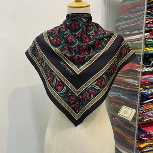 Vintage Yves Saint Laurent Silk Scarf Yves Saint Laurent Silk Muffler Yves Saint Laurent Silk Neck Scarf Yves Saint Laurent Silk Neck Warmer