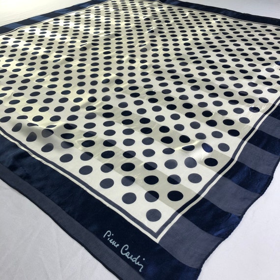 Écharpe Vintage Pierre Cardin - Soie 100% - Multicolore Géométrique - Bon état