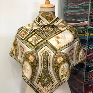 Vintage Etro Silk Scarf, Etro Paisley Scarf, Authentic Etro Scarf, Vintage Etro Milano Silk Scarf, Etro Silk Stole, Vintage Etro Flower