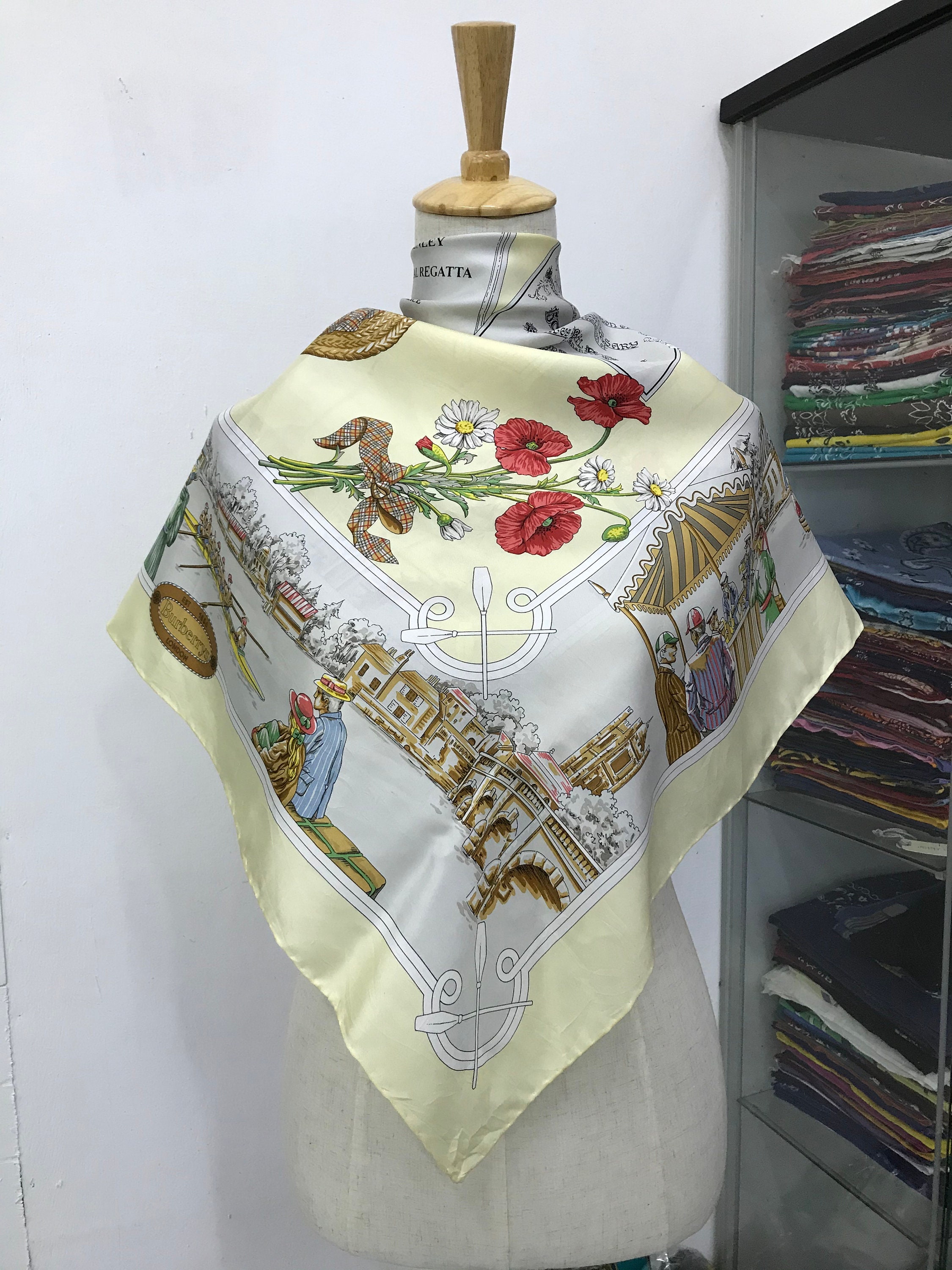 Burberry silk scarf - Etsy 日本 Burberry silk scarf - Etsy 日本