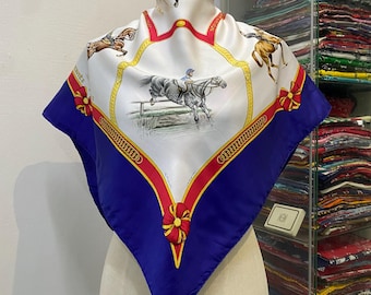 Vintage Hermes Ecole Française d'Équitation Bufanda de seda Hermes Square Bufanda Vintage Hermes Bufanda de seda Vintage Hermes Foulards