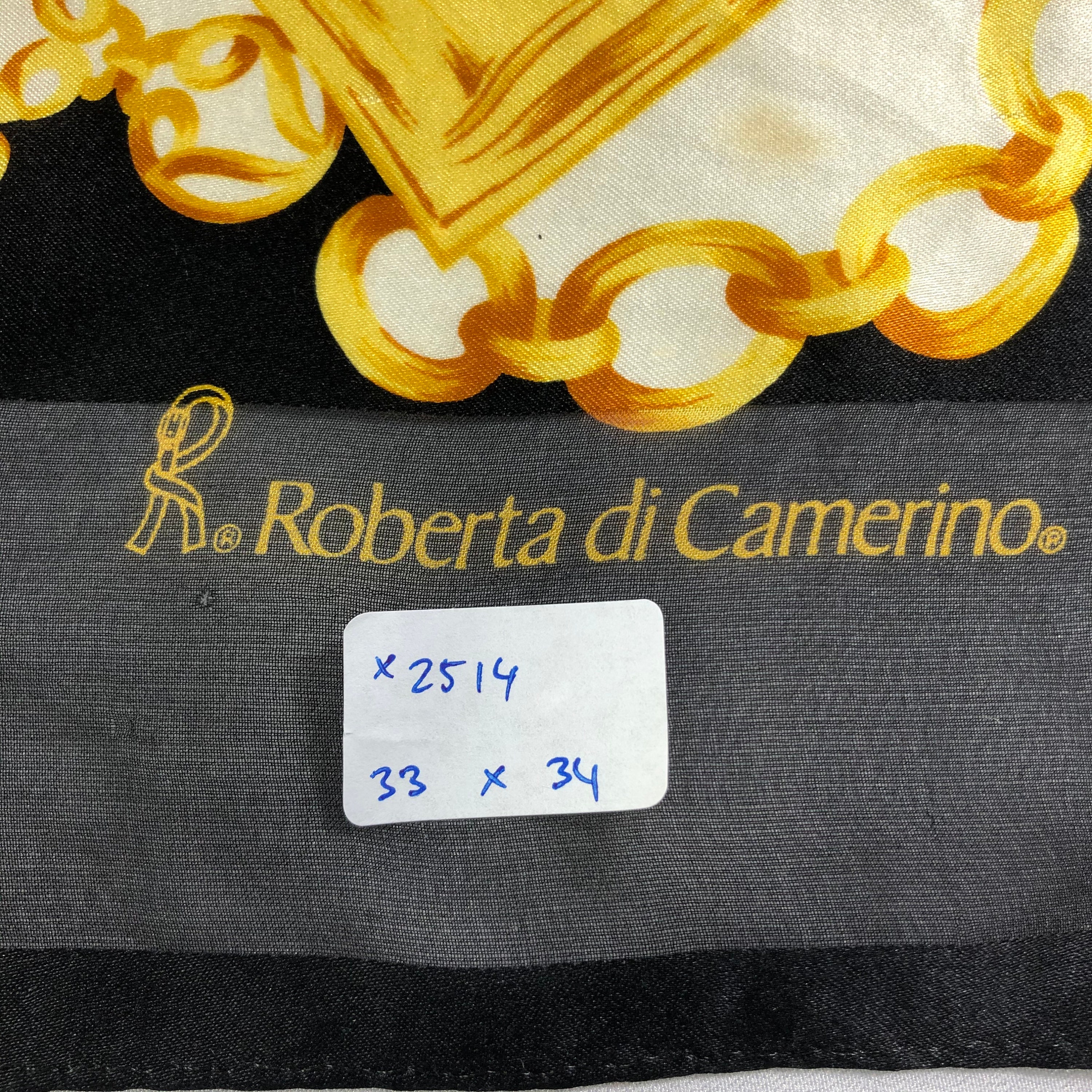 Vintage Roberta Di Camerino Silk Scarf Neckerchief Neckwear Vintage Roberta Di Camerino Silk Scarf Neckerchief Neckwear