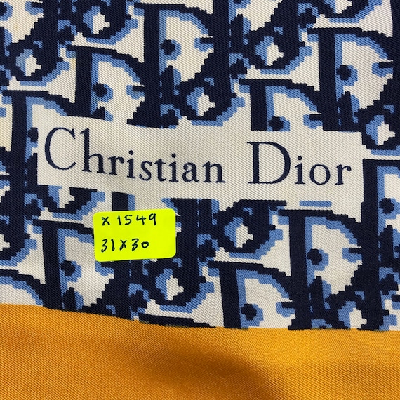 Dior Oblique Square Silk Scarf -Grey - Wornright Authenticated Shopping