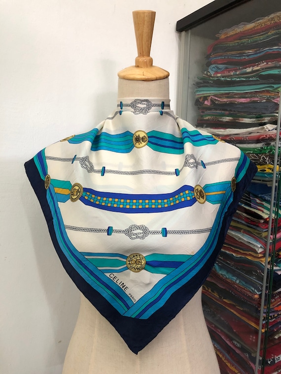 Vintage Celine Shawl Celine Silk Scarf Celine Silk Muffler Celine Square Scarf Vintage Celine Neckerchief Celine Bandana Etsy Canada