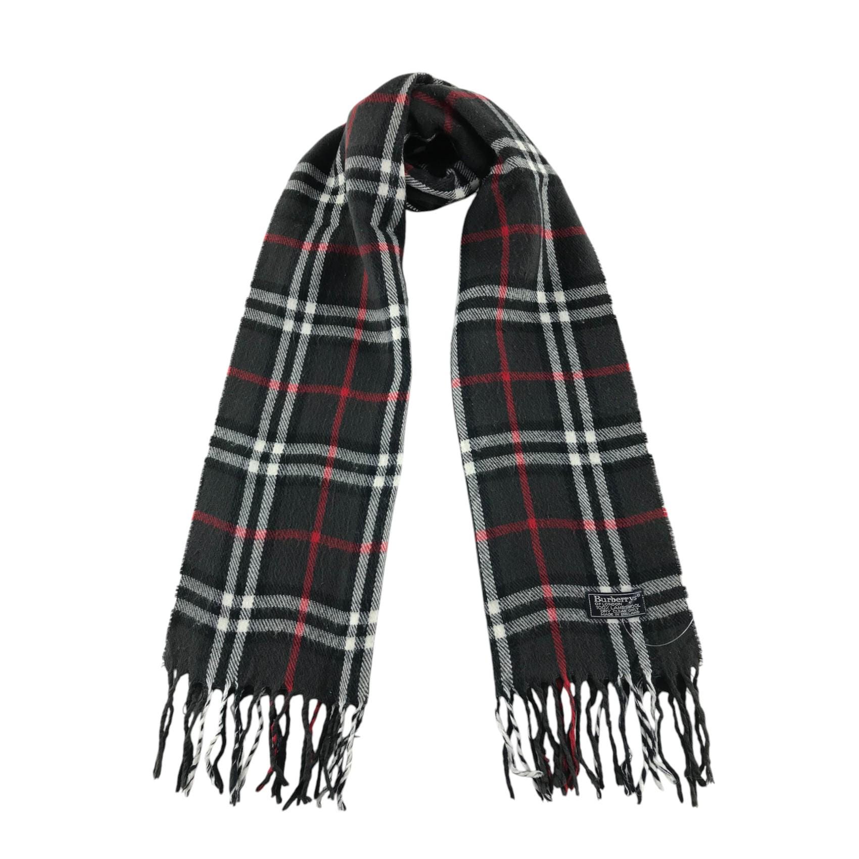 Vintage Burberry Scarf Burberry Wool Scarf Vintage Burberry Wool Muffler Authentic Burberry Scarf Burberry Neck Scarf
