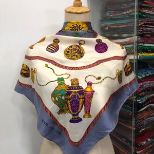 Vintage Royal Ascot Club  Silk Scarf, Vintage Silk Muffler, Vintage Neck Scarf, Vintage Neck Accessories, Vintage Italian Silk Scarf,