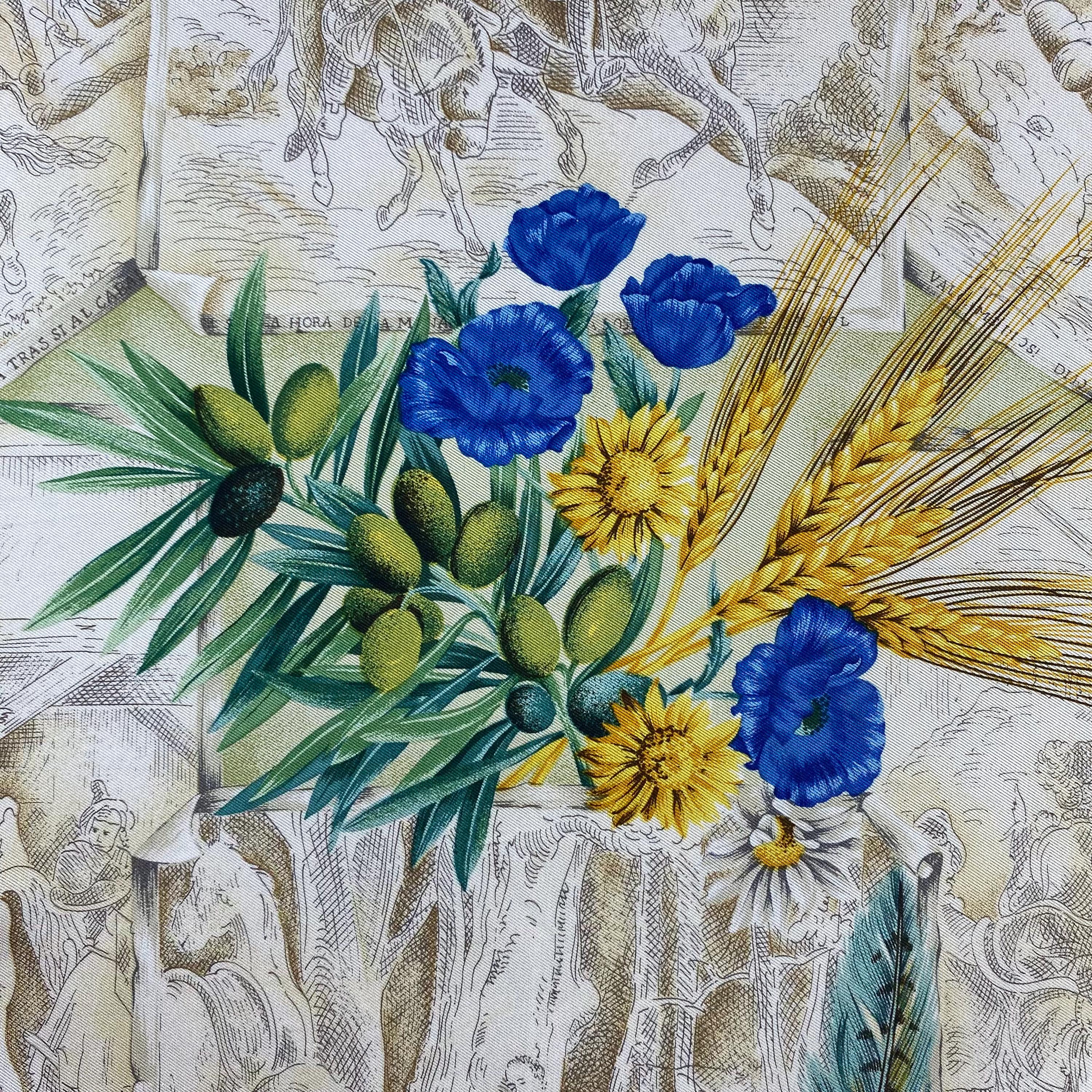 Vintage Loewe Silk Scarf, Loewe Silk Neckerchief, Loewe Neckwear