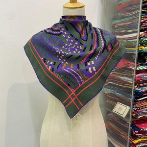 Vintage Lanvin Silk Scarf Lanvin Silk Muffler Vintage Lanvin Silk Neck Scarf Vintage Lanvin Head Scarf Lanvin Silk Shawl