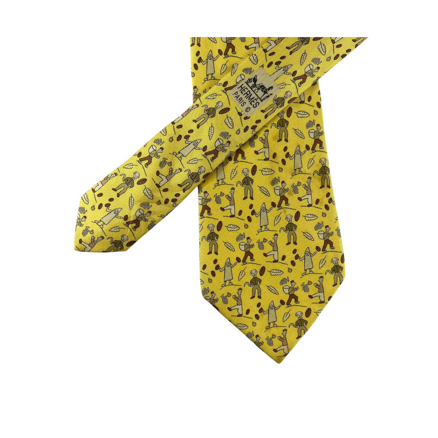 Vintage Hermès Paris Silk Tie 7688 OA, Authentic Hermès Neck Tie