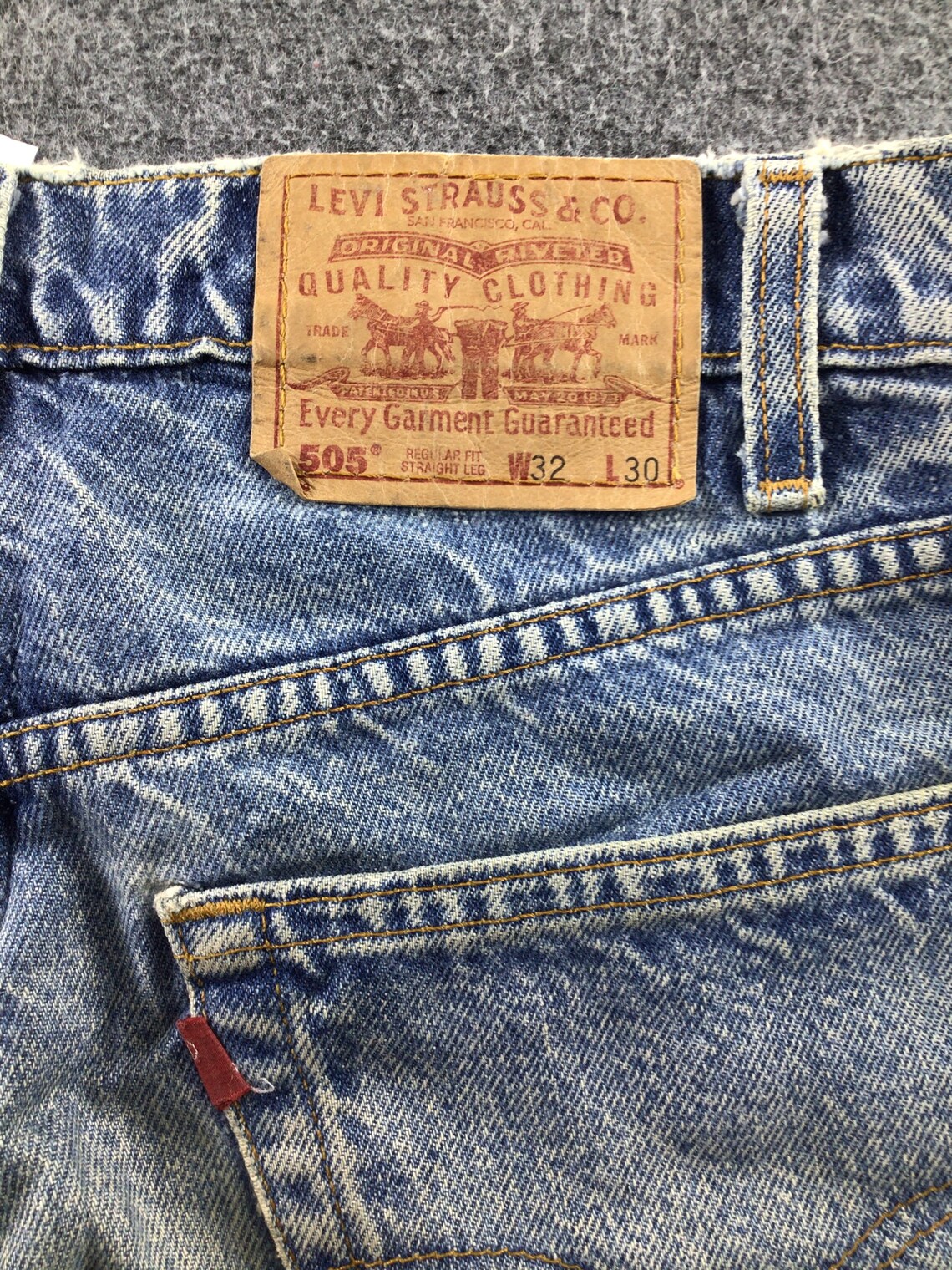 Vintage Levis 505 Jeans 33x26 Red Tab Faded Denim Grunge Style | Etsy