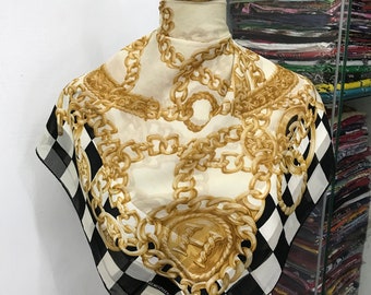 Vintage Trussardi Silk Scarf Trussardi Silk Muffler Vintage Silk