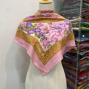 Vintage Christian Dior Silk Scarf Christian Dior Shawl Dior Silk Muffler Christian Dior Silk Head Scarf Vintage Dior Scarf Dior Neck Scarf