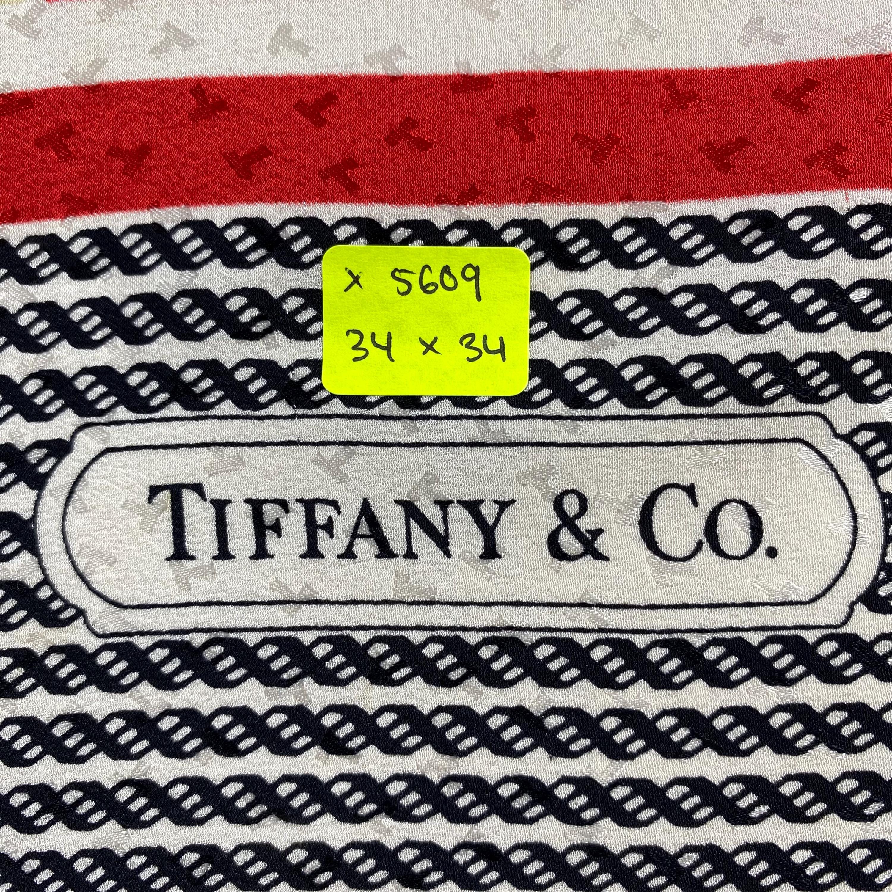 Vintage Tiffany & Co Silk Scarf, Tiffany and Co Silk Neckerchief