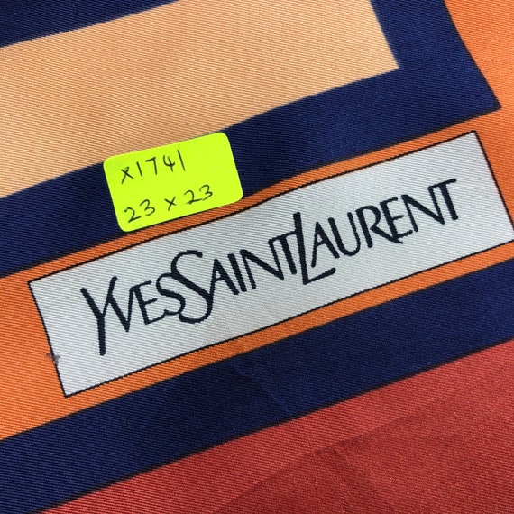 Vintage Yves Saint Laurent Silk Scarf Yves Saint … - image 10