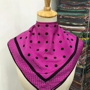 Vintage Yves Saint Laurent Silk Scarf Yves Saint Laurent Silk Muffler Yves Saint Laurent Silk Neck Scarf Yves Saint Laurent Silk Neck Warmer