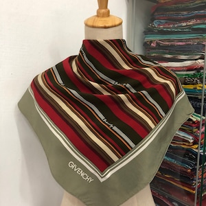 Vintage Givenchy Silk Scarf Givenchy Neck Scarf Givenchy Silk Muffler Givenchy Big Logo Givenchy Neck Warmer Givenchy Silk Shawl
