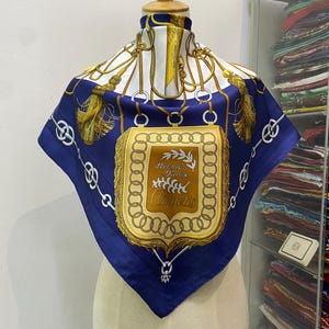 Vintage Hermes Cliquetis Silk Scarf, Hermes Silk Scarf, Vintage Hermes Scarf, Hermes Silk Foulards, Vintage Hermes Square Scarf