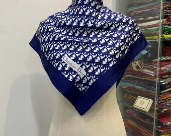 Vintage Christian Dior Silk Scarf Christian Dior Oblique Shawl