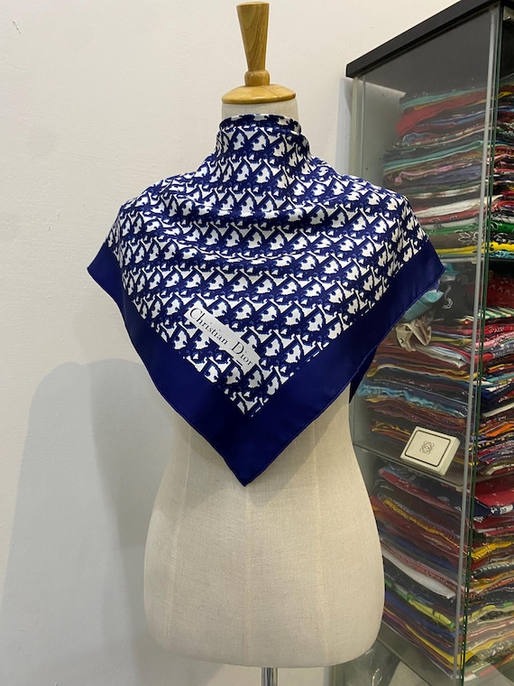 Vintage Christian Dior Silk Scarf Christian Dior Oblique Shawl