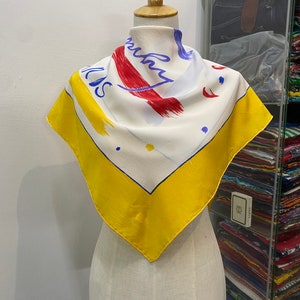 Vintage Givenchy Silk Scarf Givenchy Neck Scarf Givenchy Silk Muffler Givenchy Big Logo Givenchy Neck Warmer Givenchy Silk Shawl