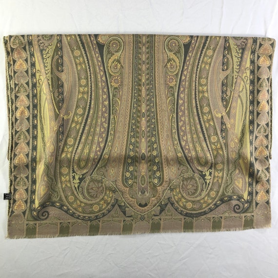 Vintage Etro Silk Scarf, Etro Paisley Scarf, Auth… - image 2