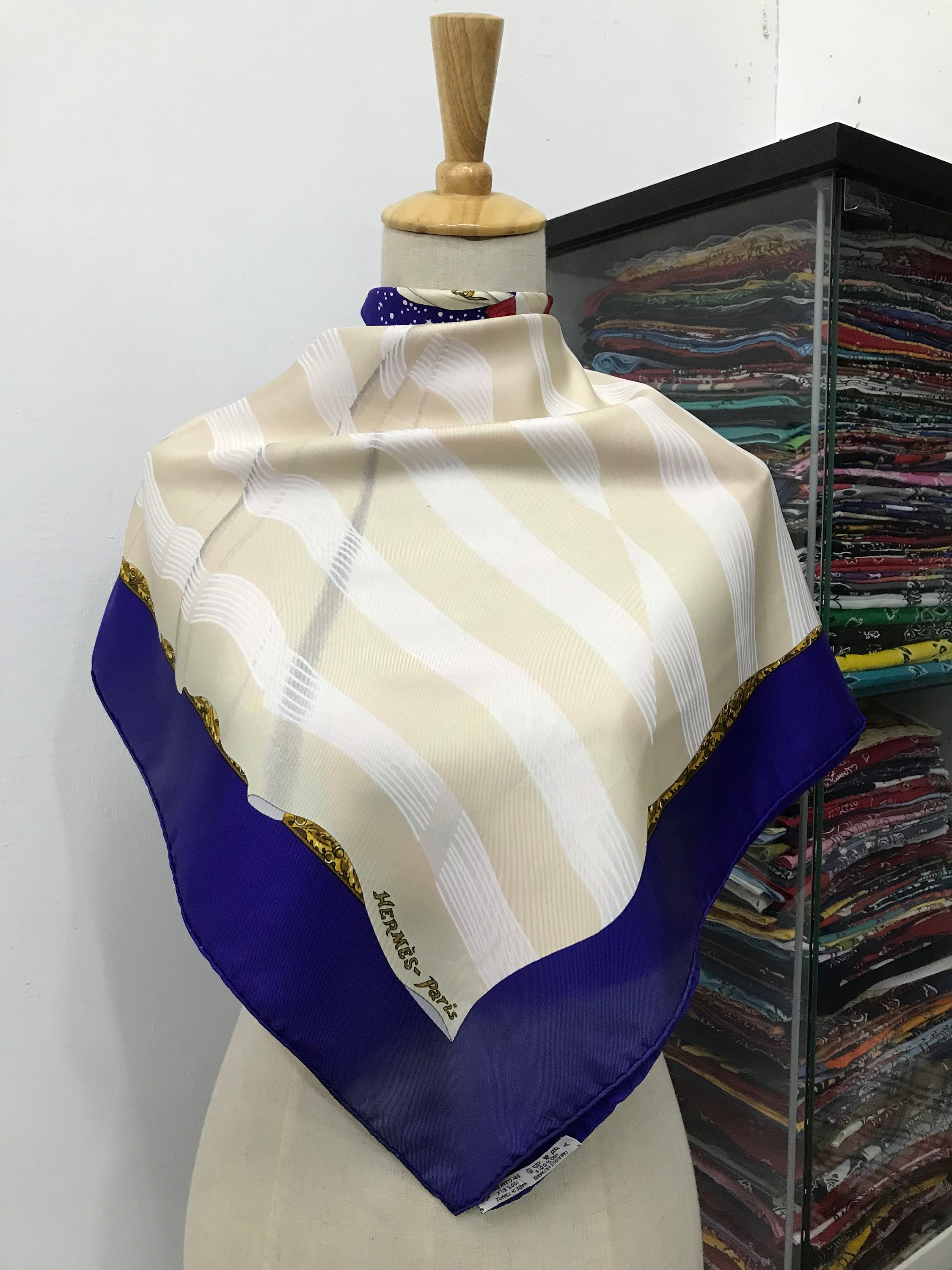 Vintage Hermès Souvenirs De Paris Silk Scarf Hermes Silk