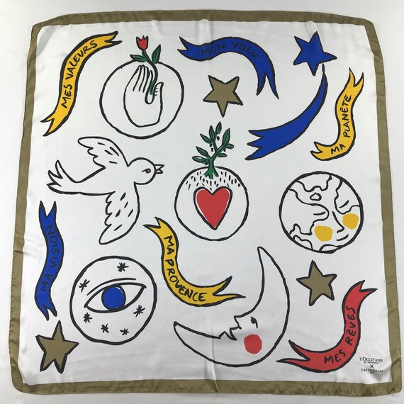 Vintage Jean Charles De Castelbajac Silk Scarf Neckerchief