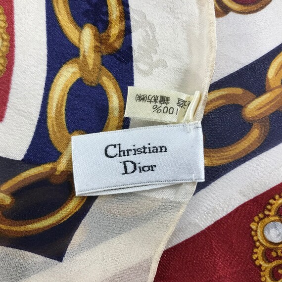 Vintage Christian Dior Silk Scarf Christian Dior … - image 5