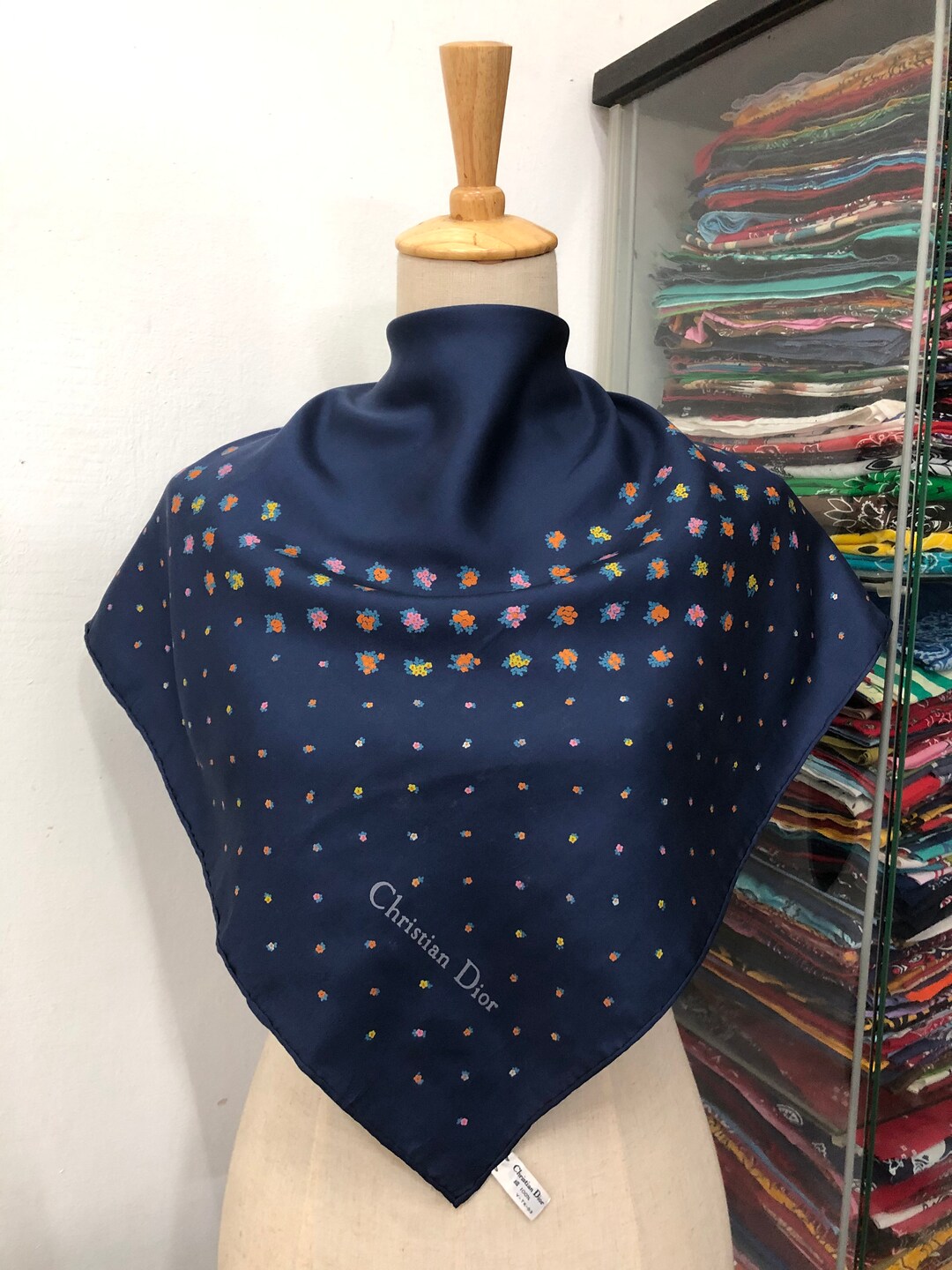 Vintage Christian Dior Silk Scarf Christian Dior Shawl Dior Etsy