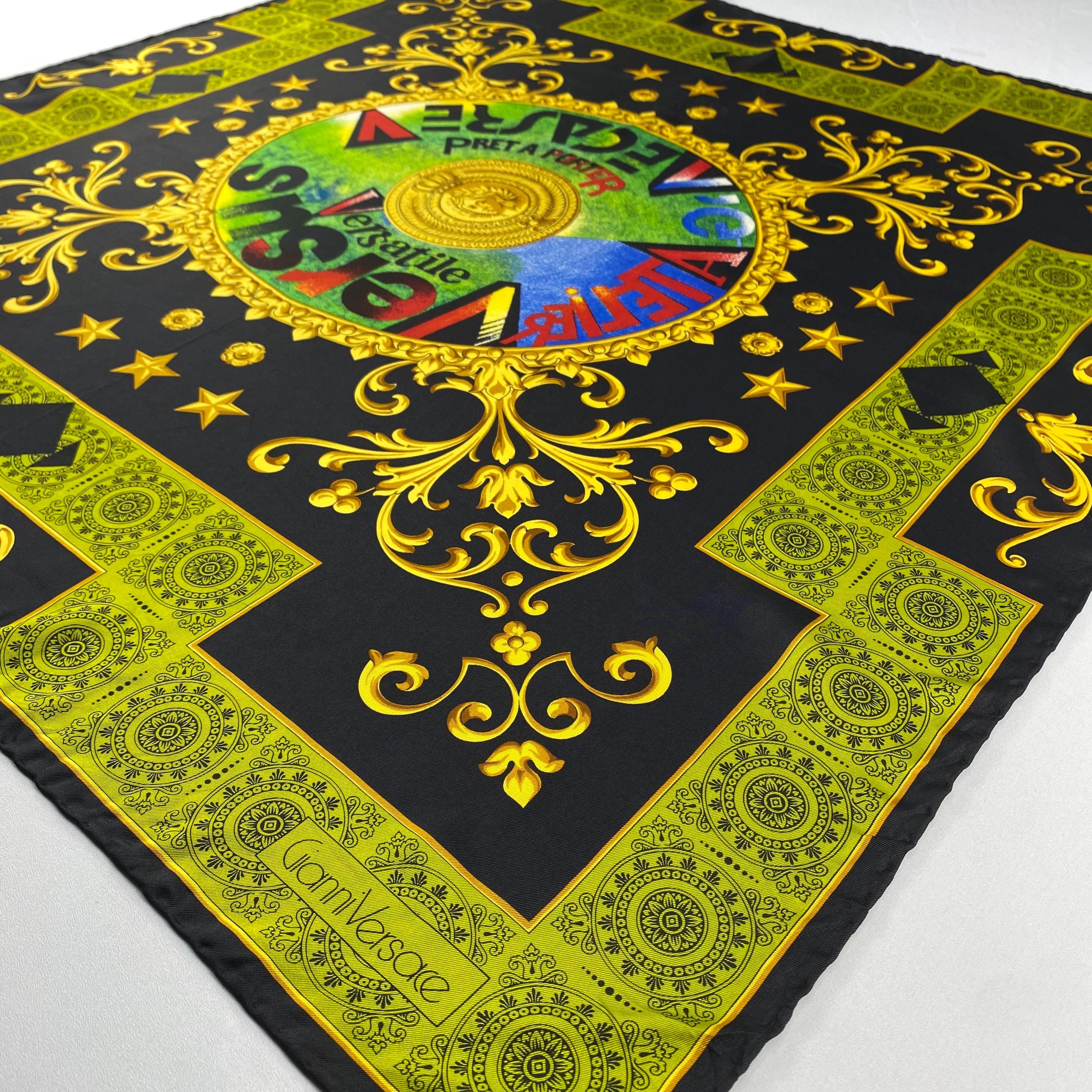 Vintage Gianni Versace Silk Scarf Gianni Versace Silk Muffler