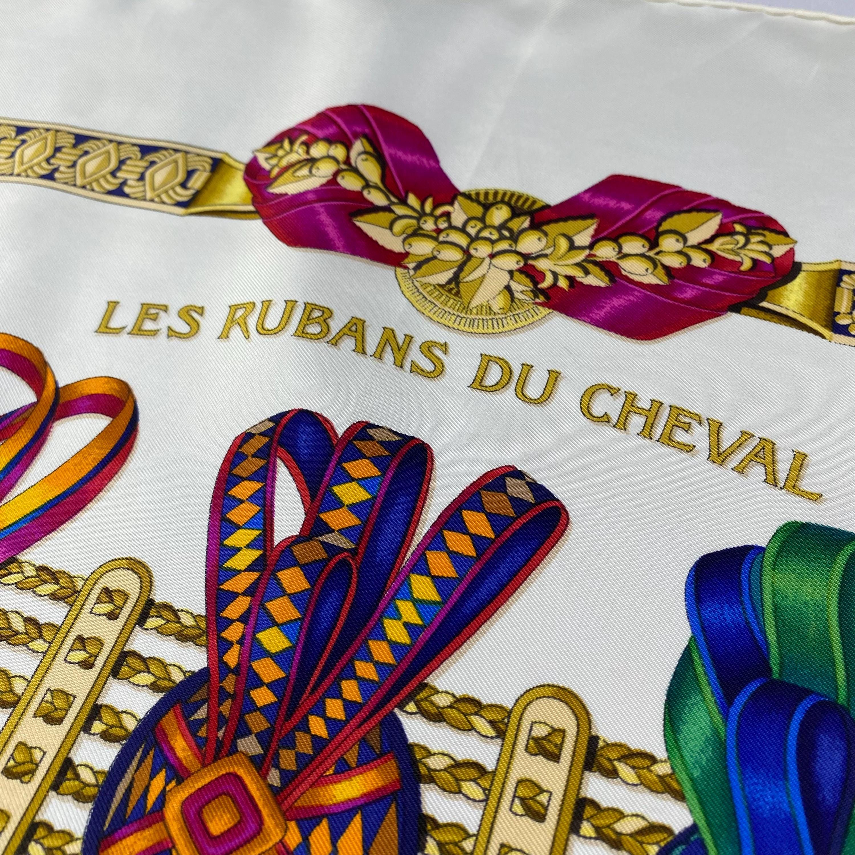 ヴィンテージ エルメス Les Rubans du Cheval シルク スカーフ