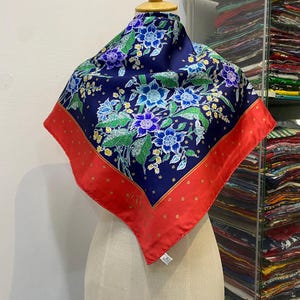 Vintage Ralph Lauren Silk Scarf, Ralph Lauren Silk Shawl, Ralph