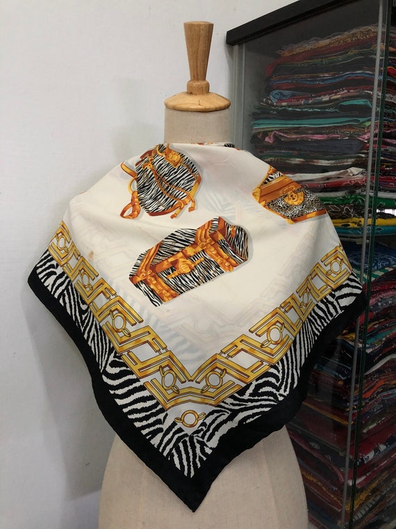 小物 CTHY HIGH-END VINTAGE SILK SCARF Vintage Silk Scarf, Twill Silk Scarf, Vintage Silk Muffler