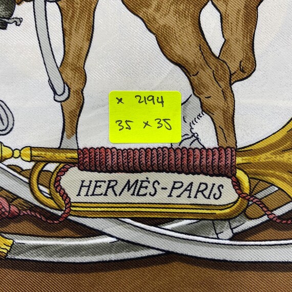 Vintage Hermès Marine Et Cavalerie Silk Scarf Hermes Silk Muffler