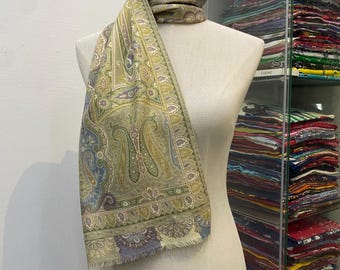 Vintage Etro Silk Scarf, Etro Paisley Scarf, Authentic Etro Scarf, Vintage Etro Milano Silk Scarf, Etro Silk Stole, Vintage Etro Flower