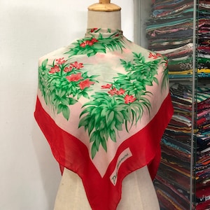 Vintage Pety Kawamura Silk Scarf, Twill Silk Scarf, Vintage Silk Muffler, Vintage Neck Scarf, Vintage Neck Accessories,