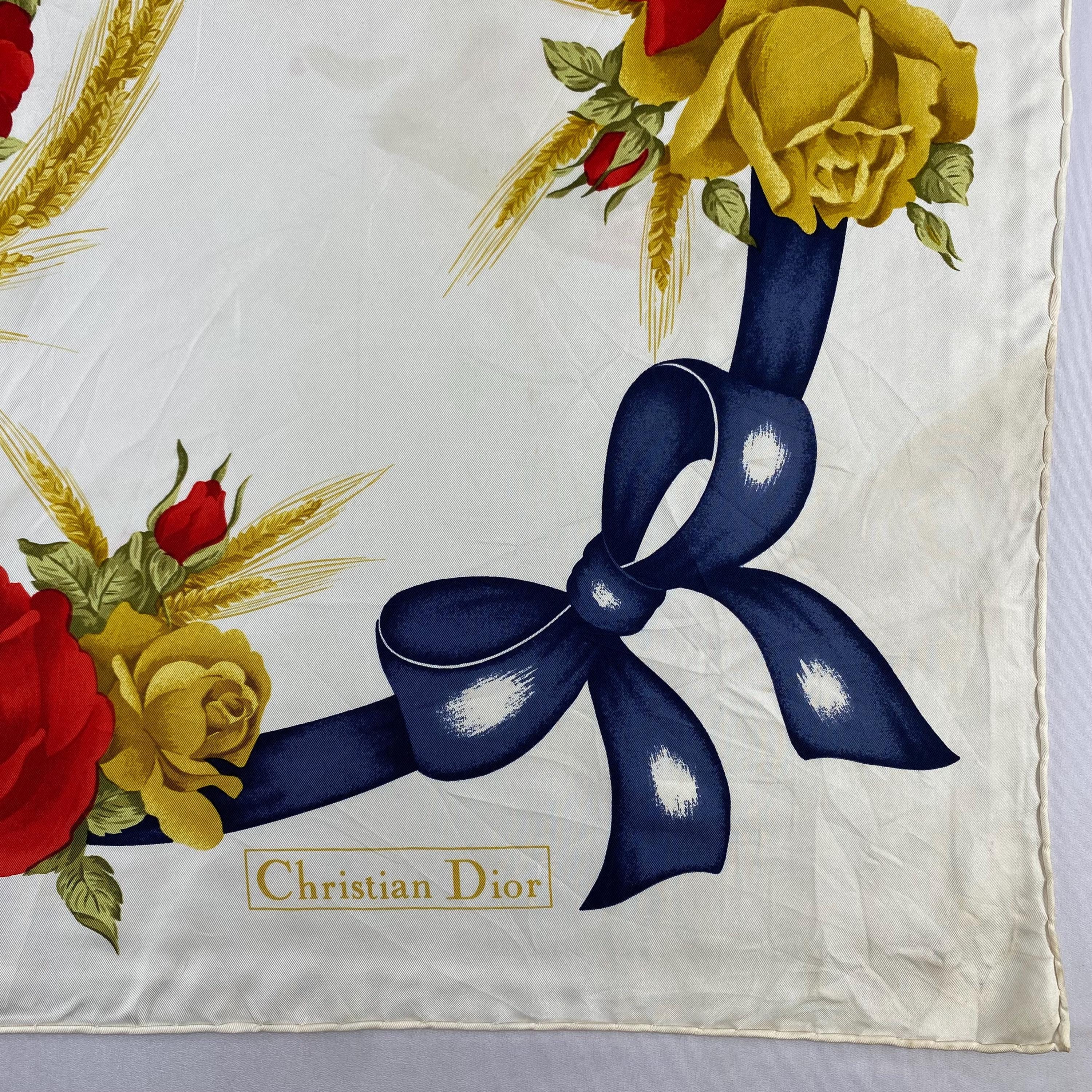 Christian Dior ストール 1869 Vintage Christian Dior Silk Scarf Christian Dior Shawl Dior Silk