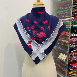 Vintage Nina Ricci Silk Scarf Nina Ricci Silk Shawl Nina Ricci Silk Muffler Vintage Nina Ricci Silk Neck Scarf Nina Ricci Foulards