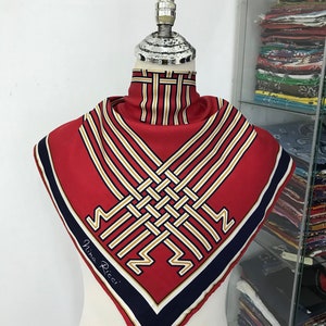 Vintage Nina Ricci Silk Scarf Nina Ricci Silk Shawl Nina Ricci Silk Muffler Vintage Nina Ricci Silk Neck Scarf Nina Ricci Foulards