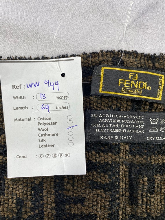 Vintage Fendi Scarf Roma Italia Fendi Wool Scarf … - image 5