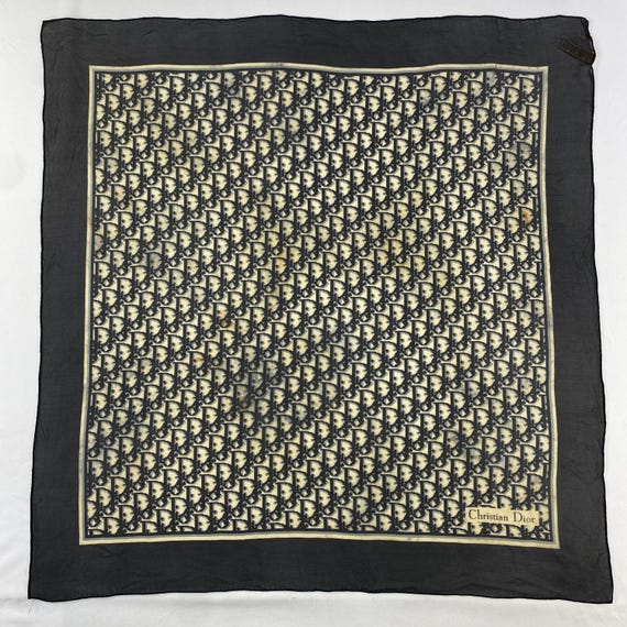 Vintage Christian Dior Trotter Silk Scarf Neckerchief Neckwear