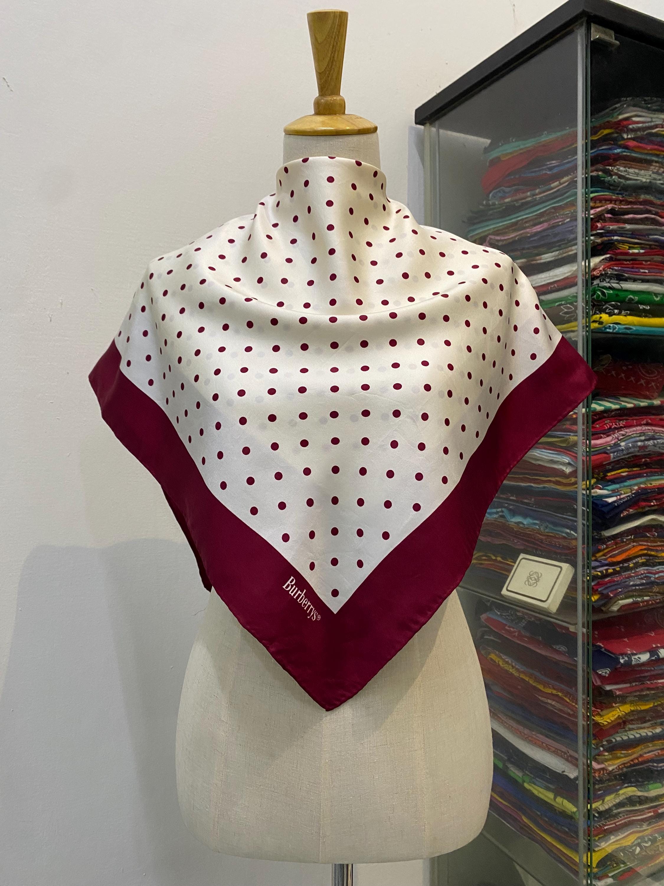 ヴィンテージバーバリーシルクスカーフ、バーバリーシルクマフラー