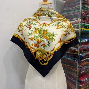 Vintage Salvatore Ferragomo Silk Stole,Salvatore Ferragomo Silk Scarf, Ferragomo Silk Muffler, Salvatore Ferragomo Floral Scarf