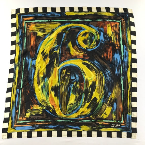 Vintage Jean Paul Gaultier Silk Scarf, Gaultier Homme Scarf