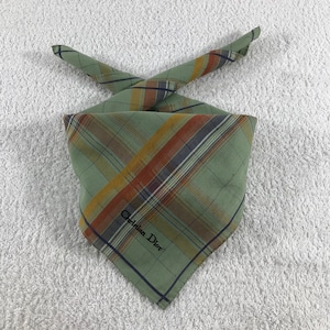 Vintage Dior Handkerchief, Dior Bandana, Vintage Dior Pocket Square, Christian Dior Handkerchief, Vintage Dior Neck Scarf